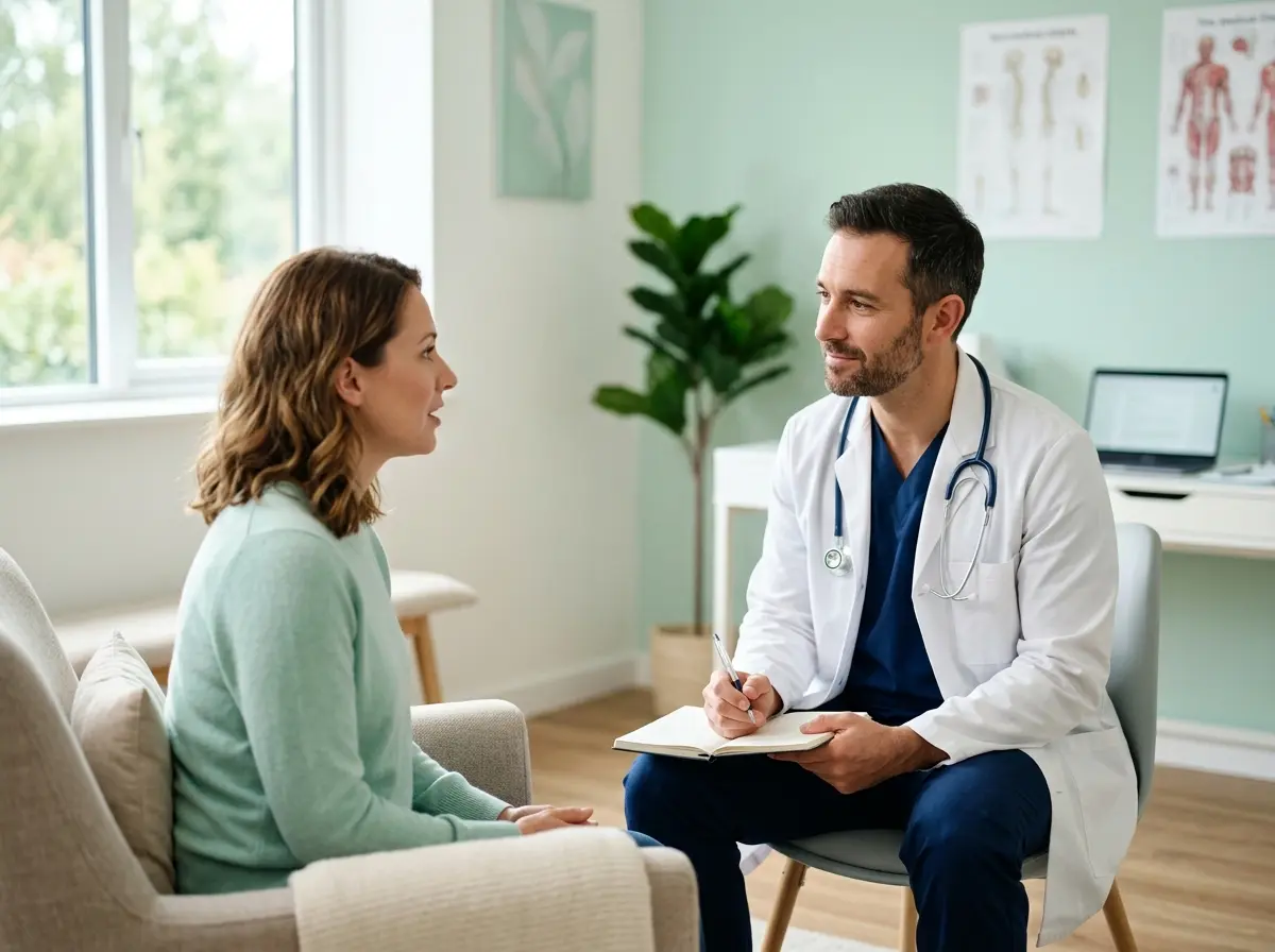 Consulto medico senza fretta in uno studio accogliente